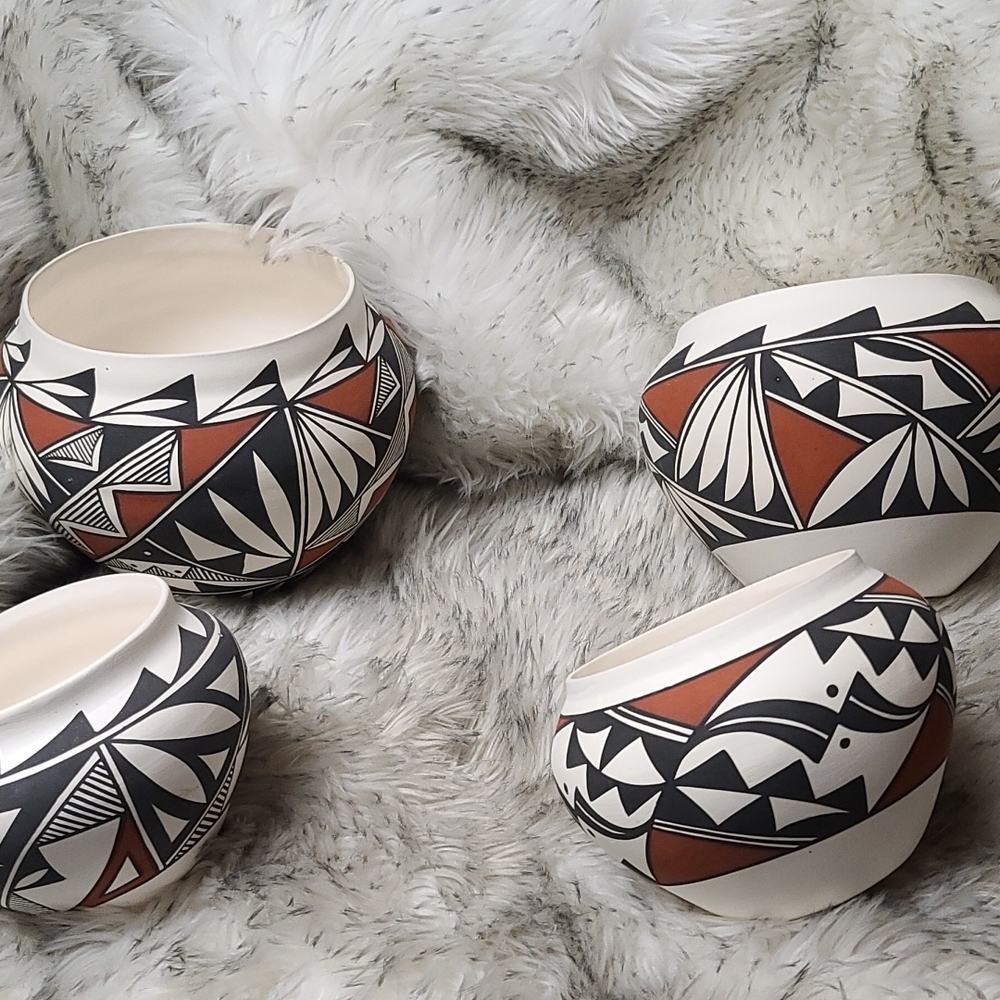 Authentic Native American Handpainted Pots